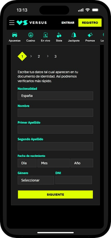Versus Casino Registro